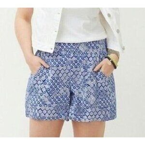 Lane Bryant Blue & White Smocked Waist Shorts Size 18/20